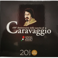 ITALY 20 euro 2021 - 450th Anniversary of the birth of Caravaggio - Gold