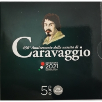 ITALY 5 EURO 2021 - 450th Anniversary of the birth of Caravaggio - PROOF