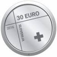 SLOVENIA 30 EURO 2016 - 150TH ANNIVERSARY OF THE RED CROSS IN SLOVENIA - SILVER COIN