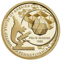 USA 1 Dollar 2019-P - Polio Vaccine