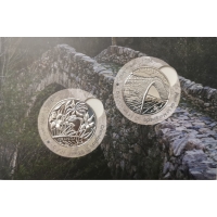 ANDORRA 2021- 2 X 1,25 EURO - Cultural Heritage of Andorra - Narcissus Poeticus - Margineda Bridge