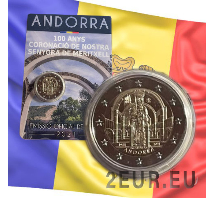  Andorra 2 euro BU mündikaart 2021 – Kroonimise 100. aastapäev - Our Lady of Meritxell