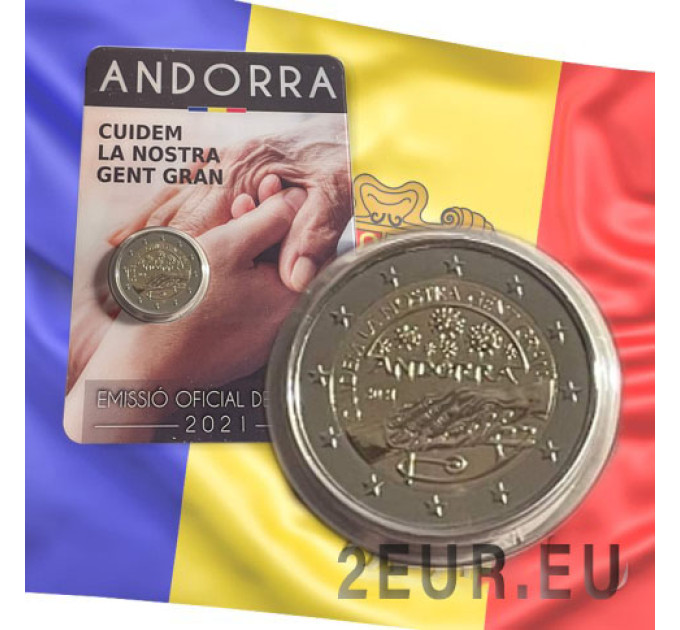 Andorra 2 euro BU mündikaart 2021 – Me hoolitseme meie eakate eest