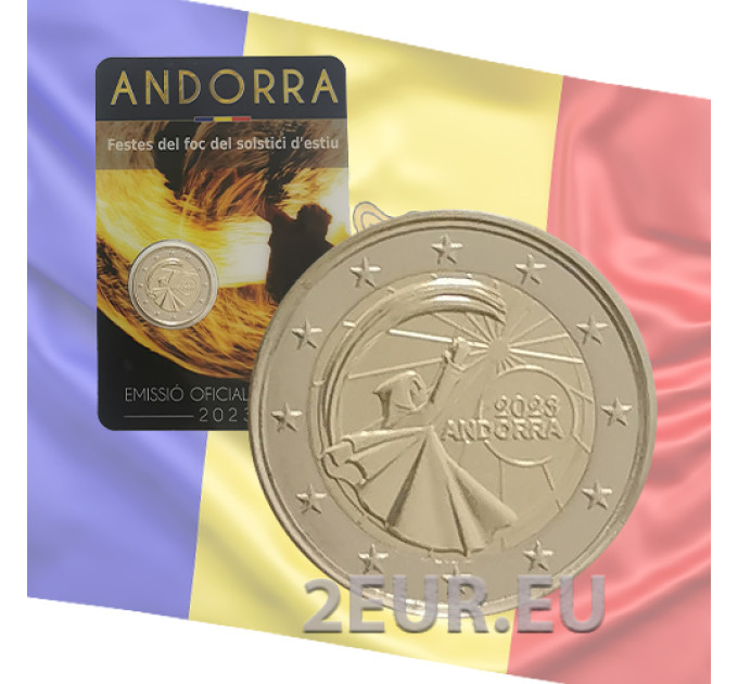 Andorra 2 euro BU mündikaart 2023 – Suvised pööripäeva festivalid