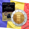 Andorra 2 euro BU mündikaart 2017 - 100 aastat Andorra hümni  