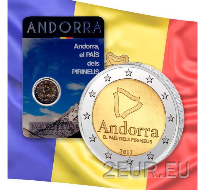 Andorra 2 euro BU mündikaart 2017 - Riik Püreneedes  