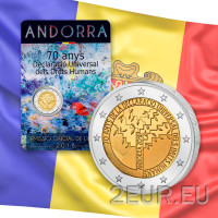 Aндоррa 2 евро BU 2018 - 70-летие Всеобщей декларации прав человека