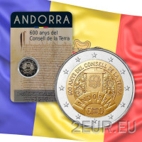 Андорра 2 евро BU 2019/2 - 600 лет Совета Земли