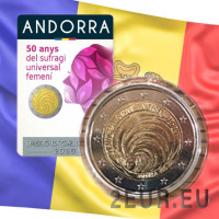Андорра 2 евро BU 2020 - 50 лет со дня введения в Андорре избирательного права для женщин
