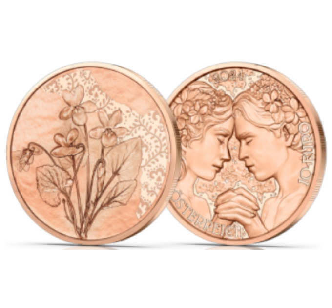 Austria 10-eurone münt 2024 – Violetne