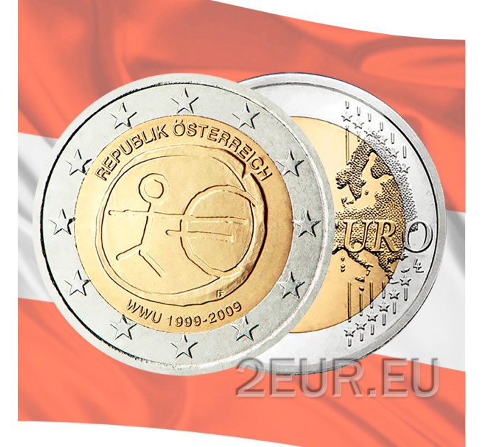 Austria 2 eurot UNC 2009 – 10 aastat eurot