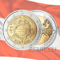 Austria 2 eurot UNC 2012 – 10 aastat euro sularaha