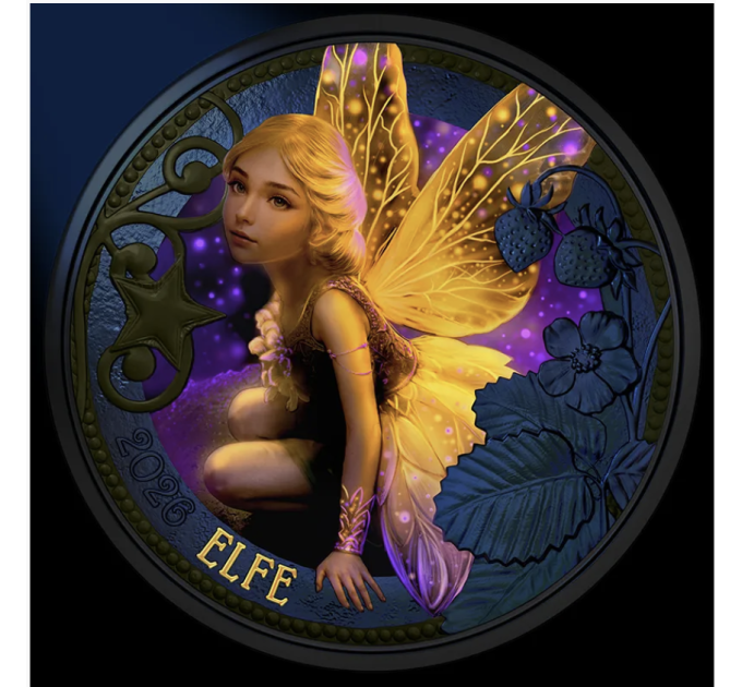 Austria 3 euro coin 2026 - Mythical creatures - The Elf