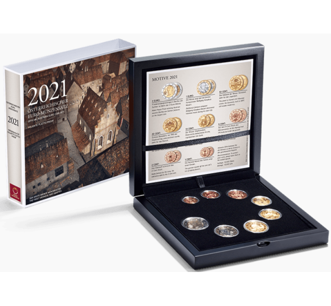 Austria müntide komplekt PROOF 2021 - Esimene Viini rahapaja