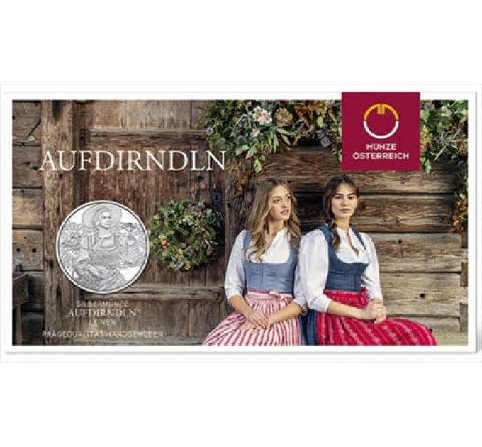 Austria 10-eurone Hõbemünt 2025 - Aufdirndln – Linane