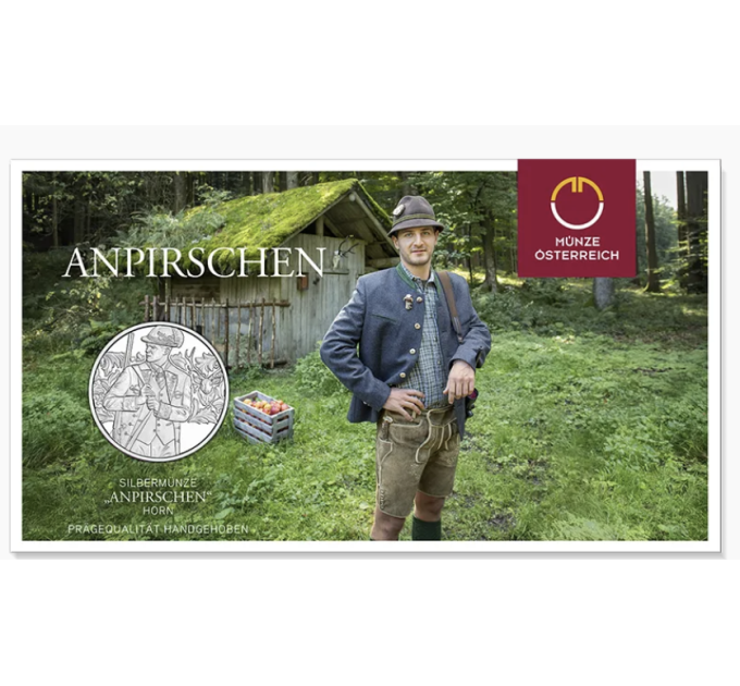Austria 10 euro Silver coin 2026 - Aufdirndln – Anpirschen - Horn