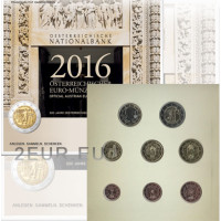 Austria Euro coin set BU 2016