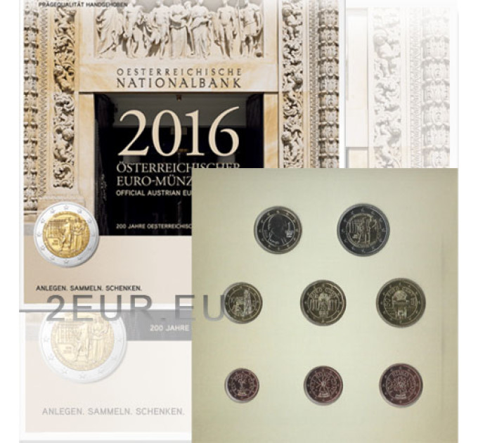 Austria Euromüntide komplekt BU 2016
