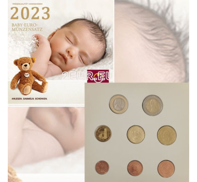 Austria Euromüntide komplekt BU 2023 - BEEBIMÜNTI KOMPLEKTID