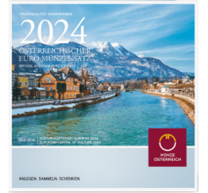 Austria Euromüntide komplekt BU 2024 - Bad Ischl – Euroopa kultuuripealinn