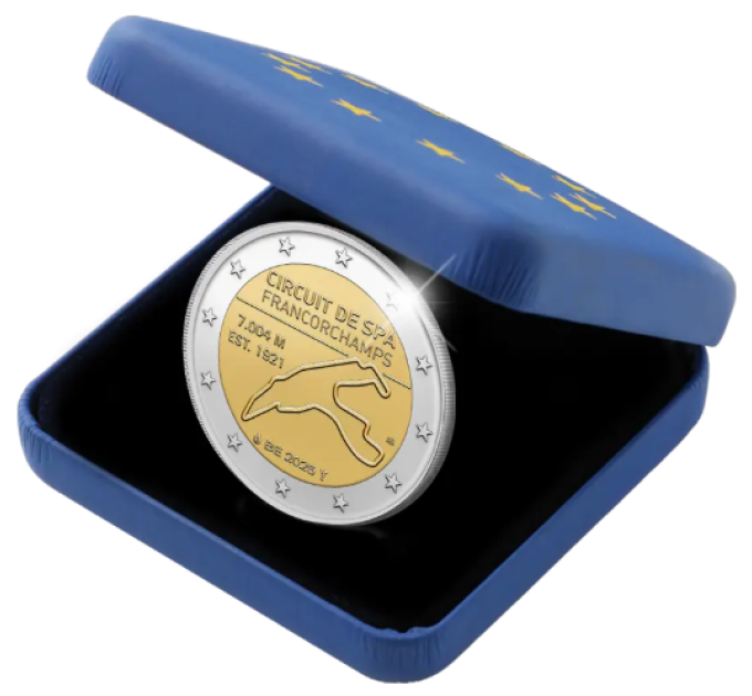 Belgia 2 eurot proof 2025 – Spa-Francorchampsi ringrada