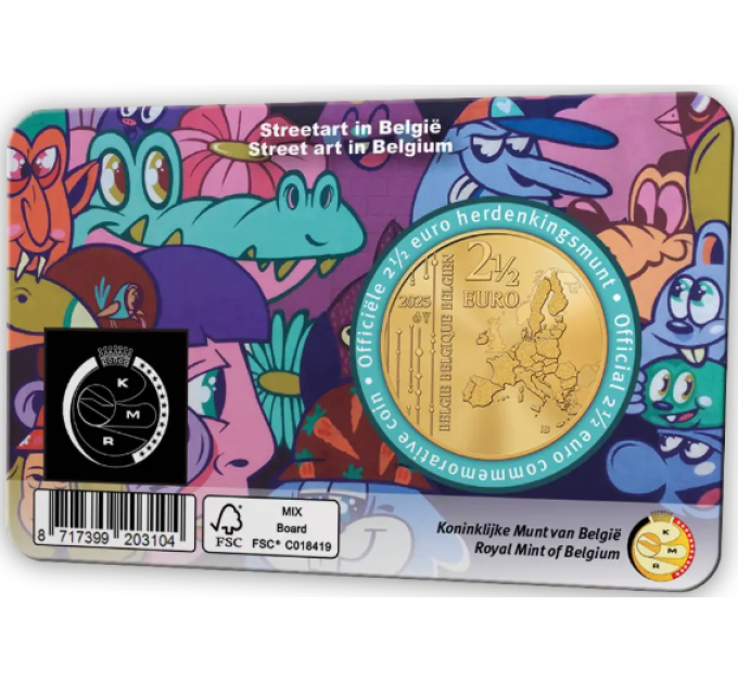 Belgia 2,5 euro BU 2025 – Tänavakunst Belgias – FR