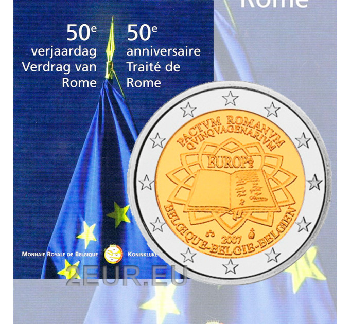 Belgia 2 euro BU 2007 – Rooma leping 