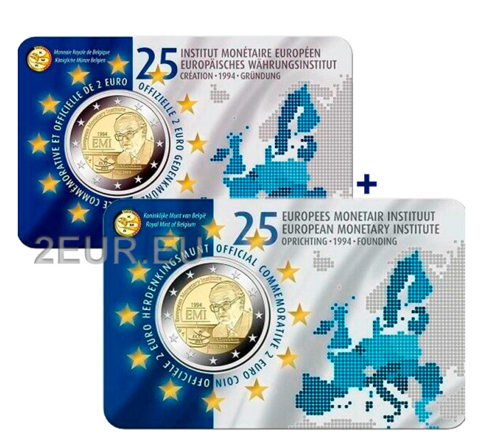 Belgia 2 euro BU 2019 – Euroopa Rahainstituudi 25. aastapäev - NL+FR 
