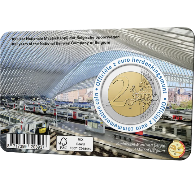 Belgium 2 euro BU 2026 - 100 years of NMBS - FR