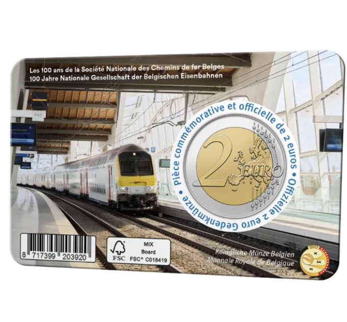 Бельгия 2 евро BU 2026 - 100 лет NMBS - NL