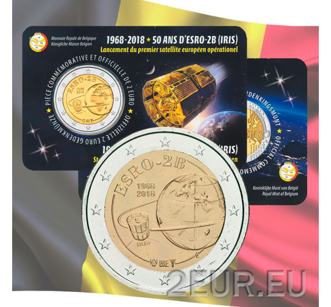  Belgia 2 eurot BU 2018 – Euroopa satelliit ESRO 2B - FR