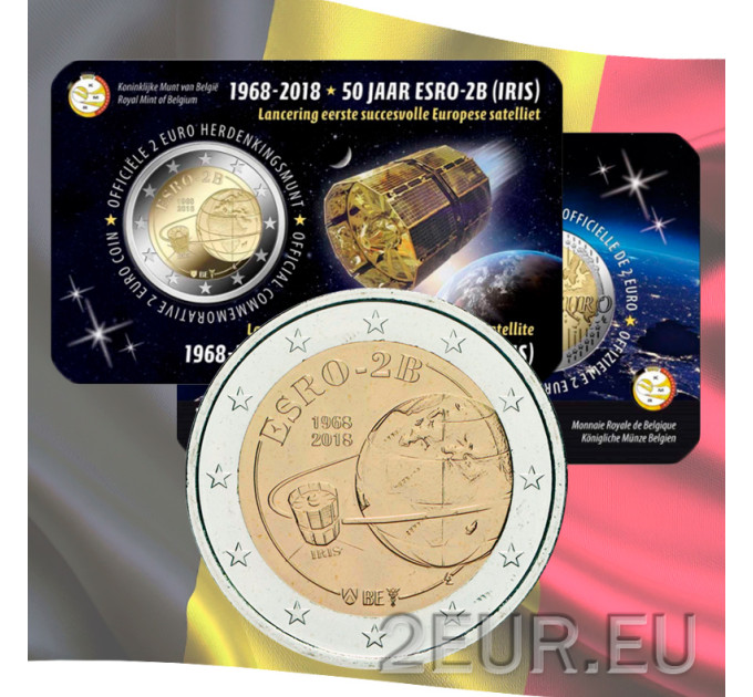  Belgia 2 eurot BU 2018 – Euroopa satelliit ESRO 2B - NL
