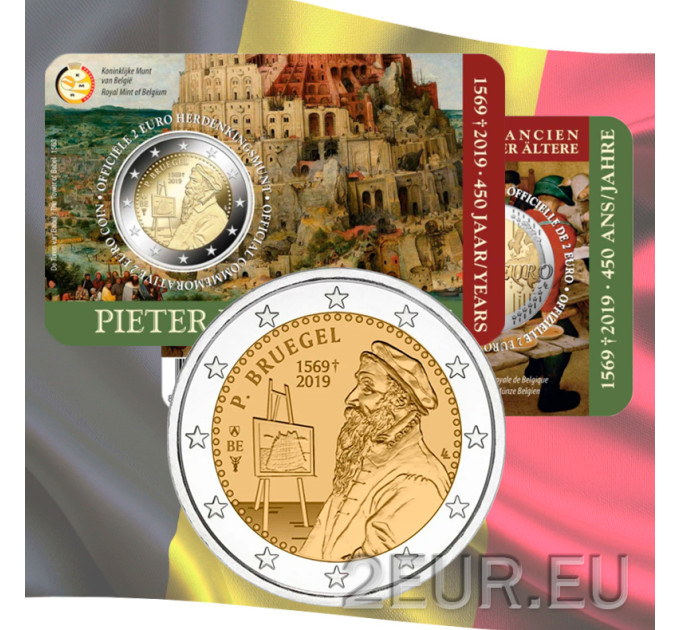 Belgia 2 euro BU 2019 – Pieter Bruegeli vanema 450. surma-aastapäev - NL 