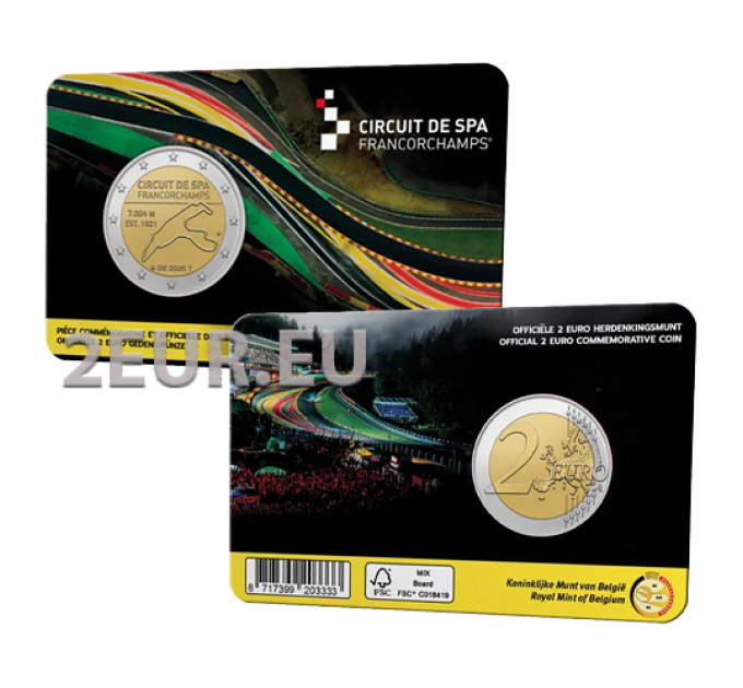Belgia 2 euro BU 2025 – Spa-Francorchampsi ringrada – FR