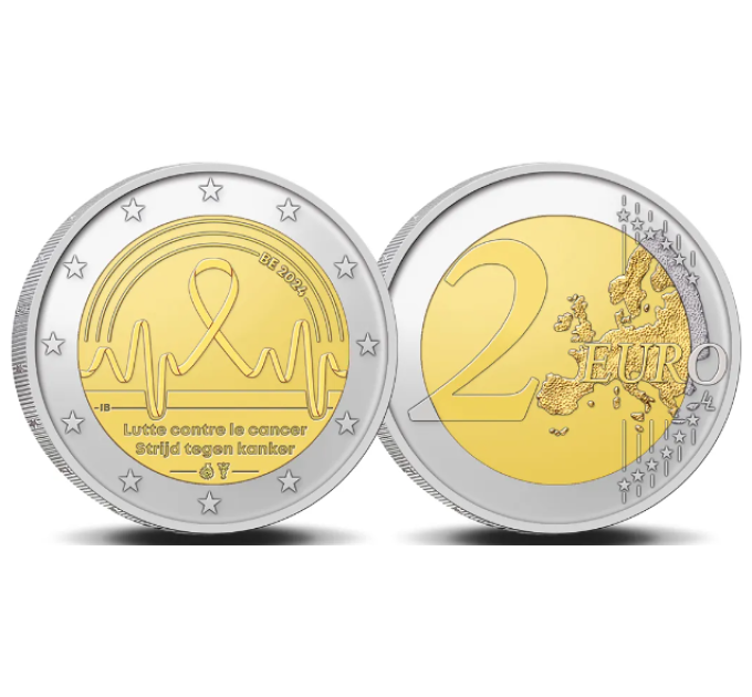 Belgia 2 euro UNC 2024 – Võitlus vähi vastu