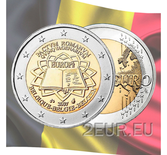 Belgia 2 euro UNC 2007 - 50-aastane Rooma leping 