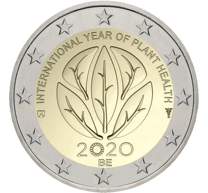 Belgia 2 euro UNC 2020 – rahvusvaheline taimetervise aasta 