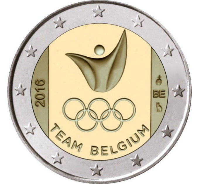 Бельгия 2 евро UNC 2016 - Летние Олимпийские игры в Рио-де-Жанейро