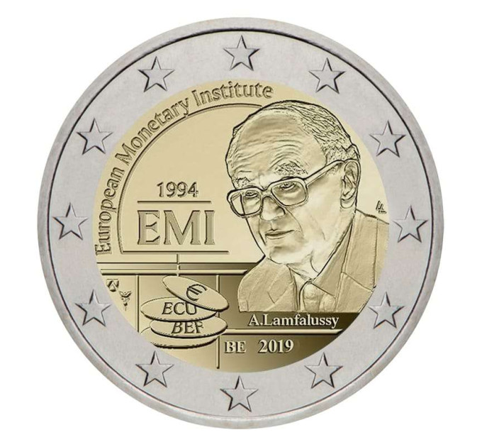 Belgia 2 euro UNC 2019 – Euroopa Rahainstituudi 25. aastapäev