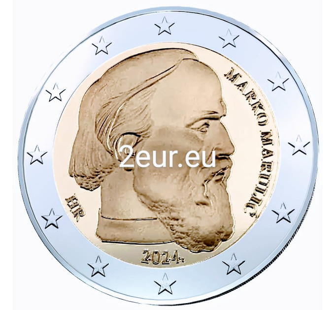 Horvaatia 2 eurot UNC 2024 – Marko Marulić