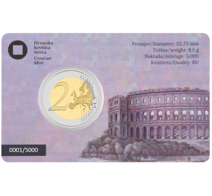 Horvaatia 2 euro BU 2025 - Grad Pula – Arena