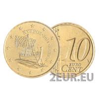 Küpros 10 senti UNC 2014