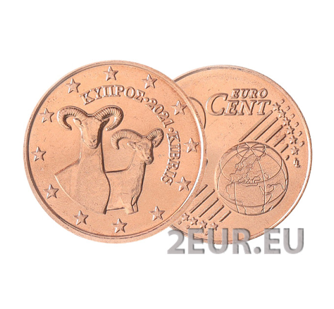 Küpros 2 senti UNC 2021
