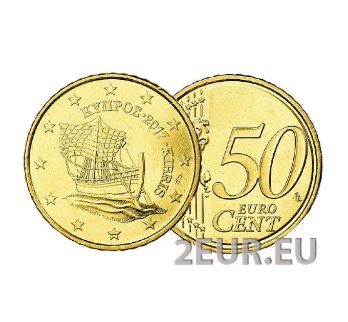 Küpros 50 senti UNC 2017
