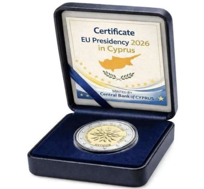 Cyprus 2 euro proof 2026 - Presidency of Council of Europe