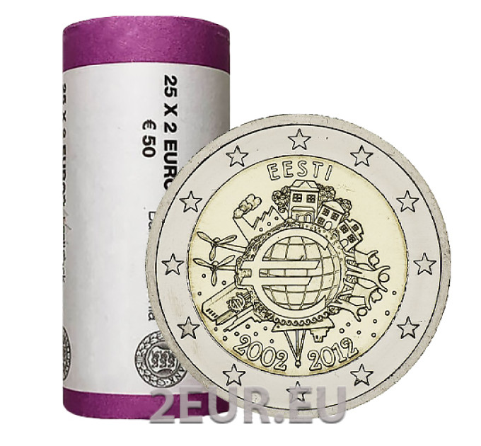 EESTI 2 EURO TROPS 2012 - KÜMME AASTAT EUROT