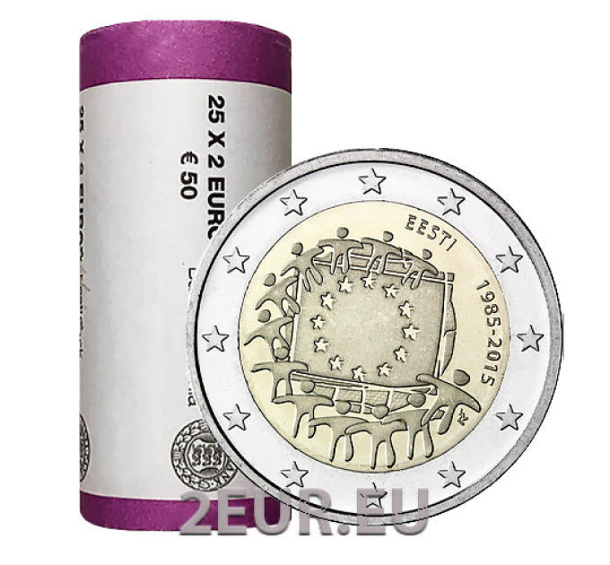 EESTI 2 EURO TROPS 2015 - ELi lipu 30. aastapäev