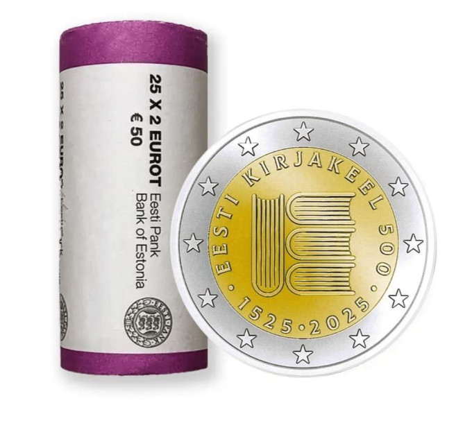 EESTI 2 EURO TROPS 2025 - 500 aastat eesti kirjakeelt
