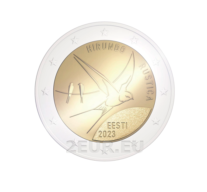 Eesti 2 eurot UNC 2023 - Rahvuslind - suitsupääsuke