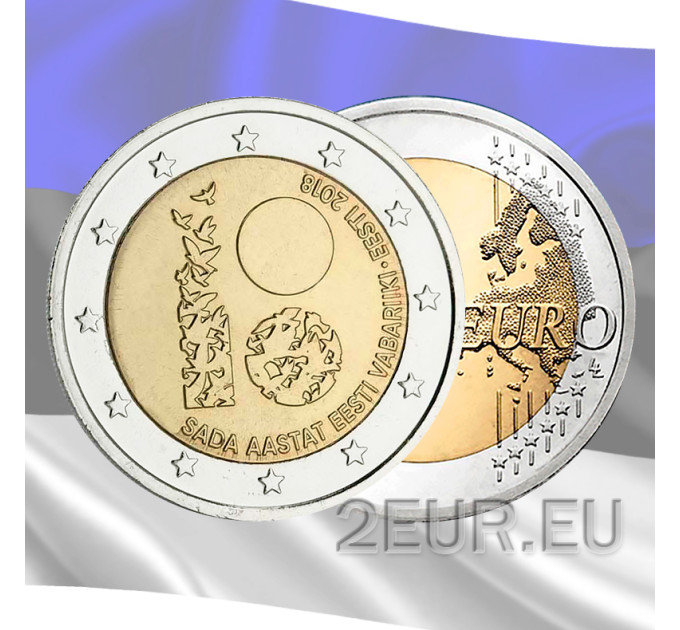 Eesti 2 eurot UNC 2018/2 - 100 aastat Eesti Vabariiki